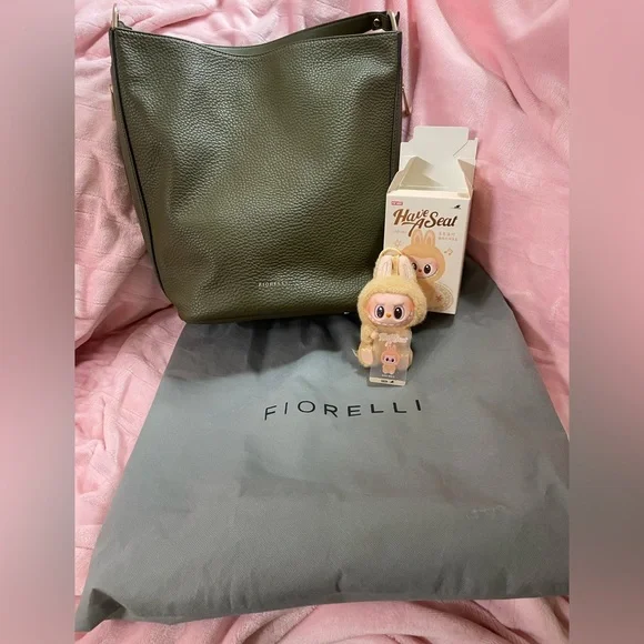 Labubu Bag Bundle! Fiorelli Olive Green “Beau” Large Hobo + Have A Seat “Baba” - Picture 3 of 16
